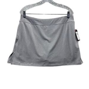 IZOD Fitness Women's Large Gray Golf Skort Activewear Pickleball